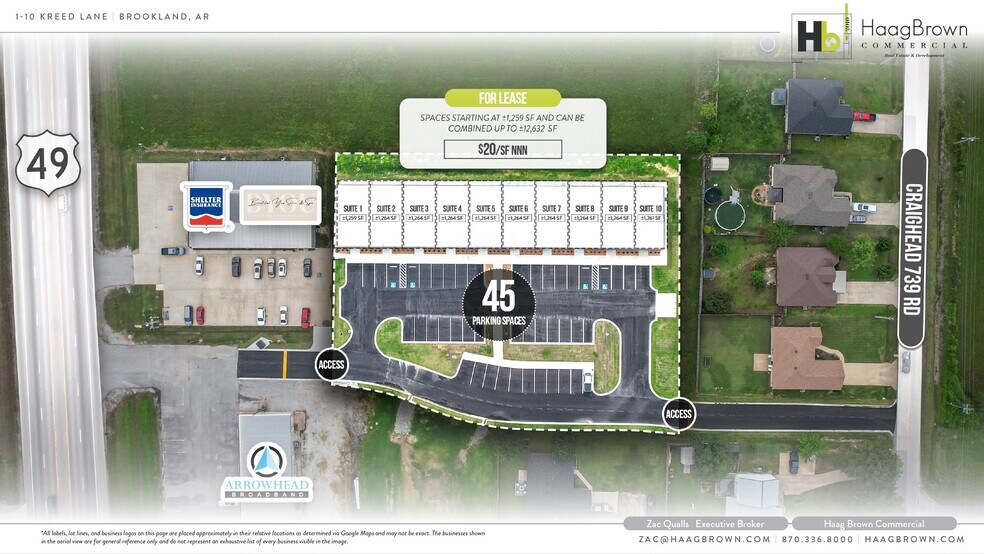 1 Kreed Lane, Brookland, AR à louer - Plan de site – Image 2 sur 4