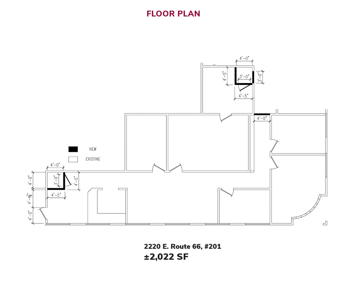2200 E Route 66, Glendora, CA à louer Plan d’étage– Image 1 sur 1