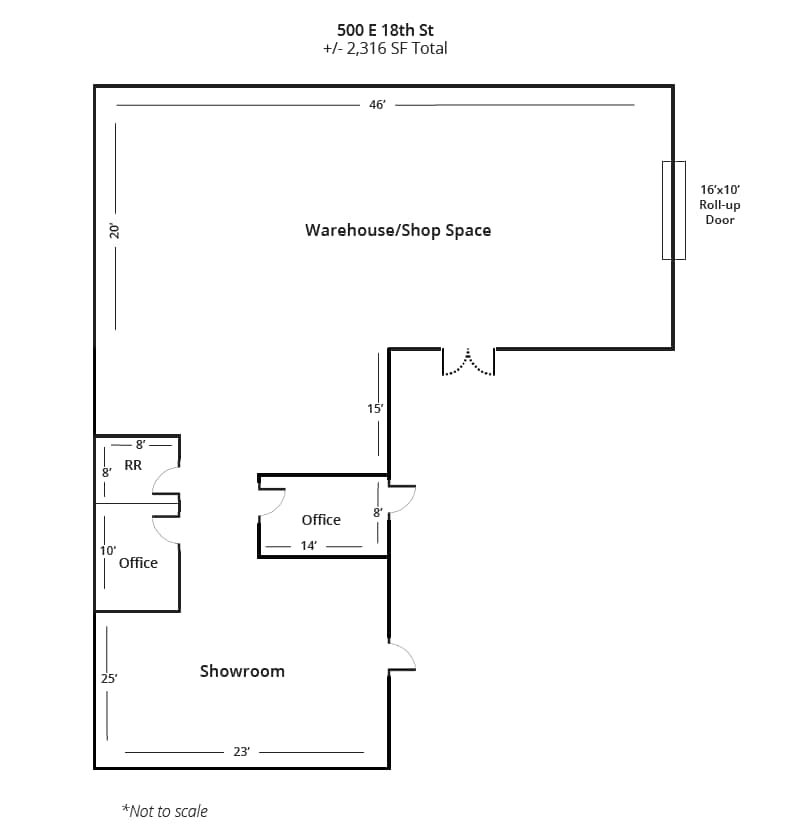 500 E 18th St, Bakersfield, CA à louer Plan d’étage– Image 1 sur 1