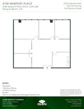 4100 Newport Place Dr, Newport Beach, CA à louer Plan d’étage– Image 1 sur 1