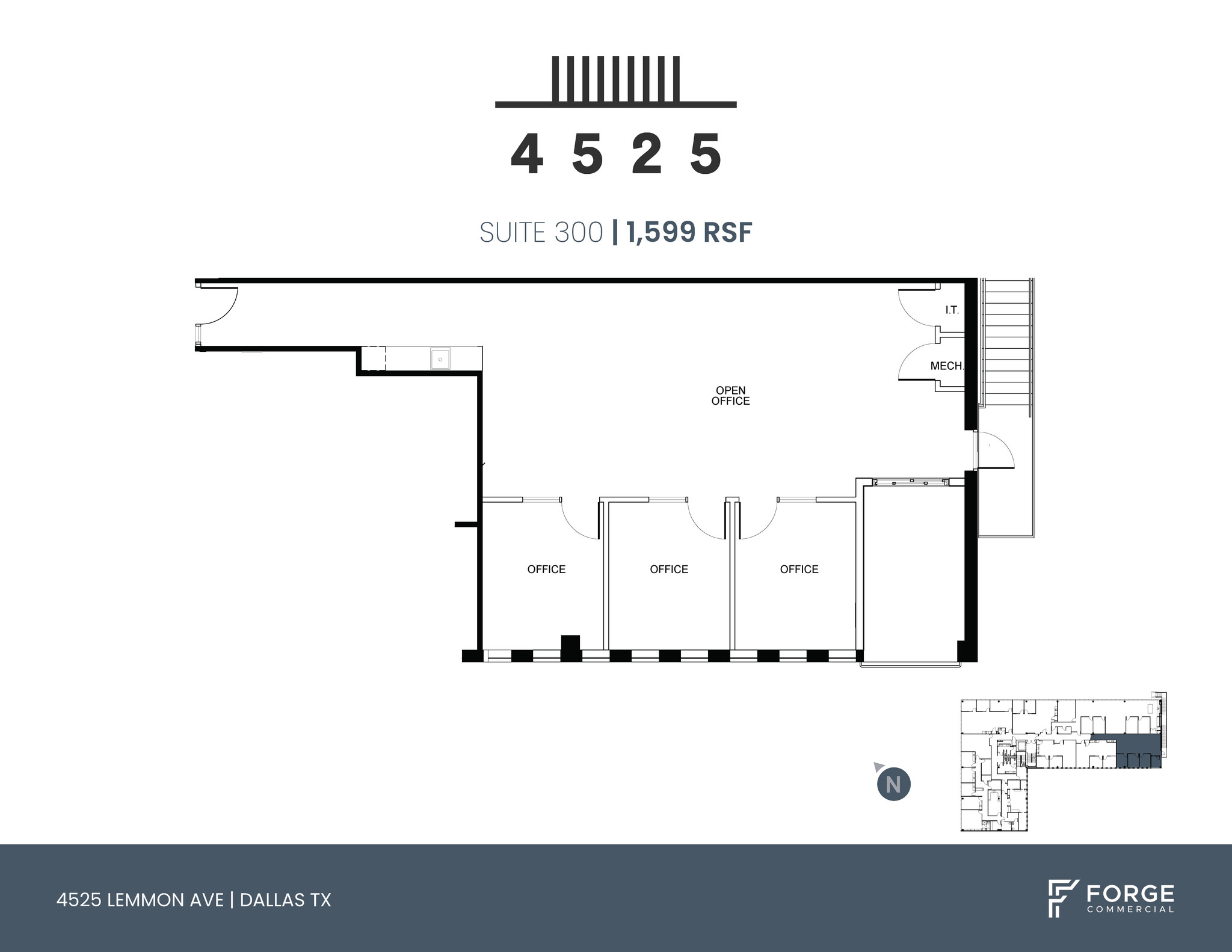 4525 Lemmon Ave, Dallas, TX à louer Plan d’étage– Image 1 sur 1