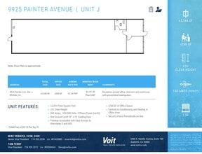 9825 Painter Ave, Santa Fe Springs, CA à louer Plan d’étage– Image 1 sur 1