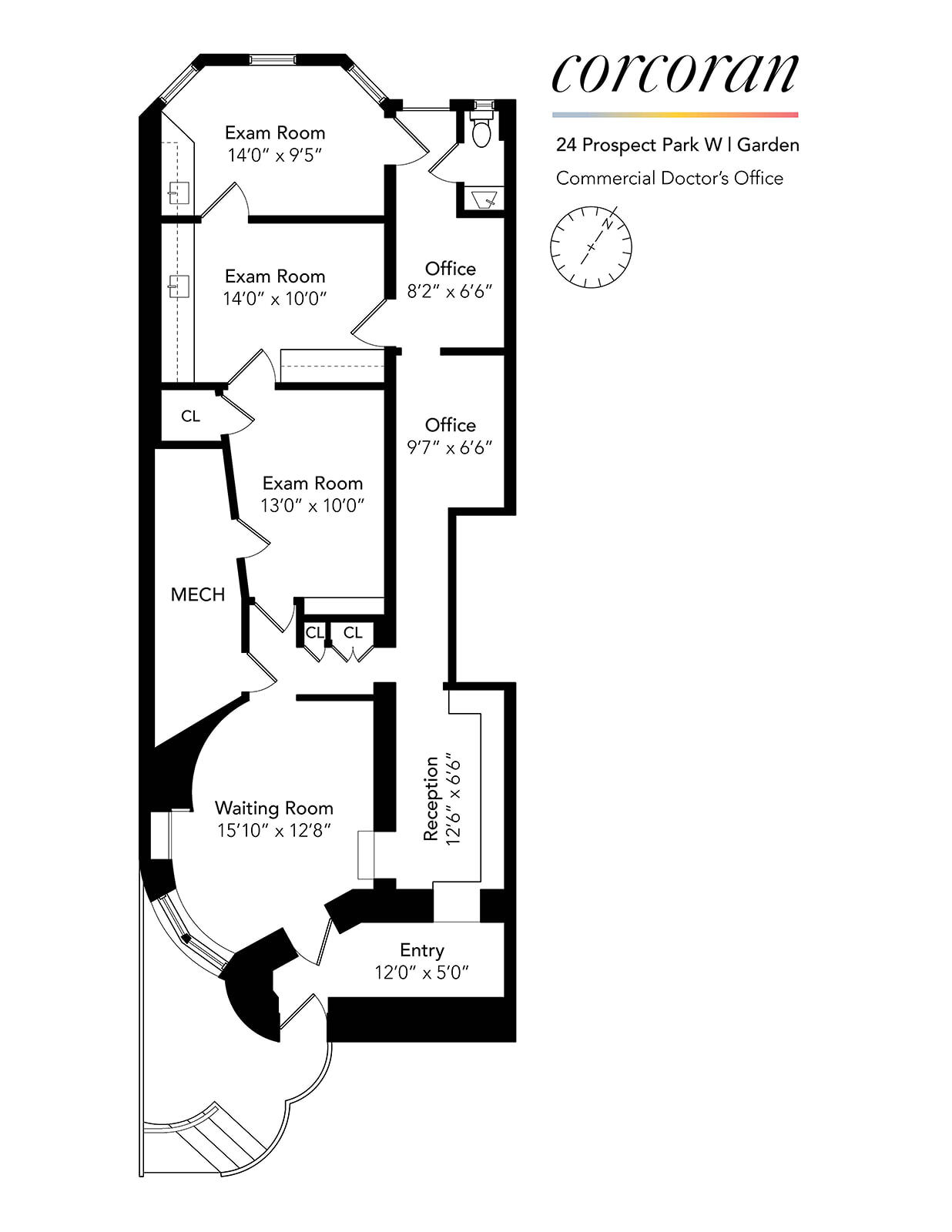 24 Prospect Park W, Brooklyn, NY à louer Plan d’étage– Image 1 sur 10