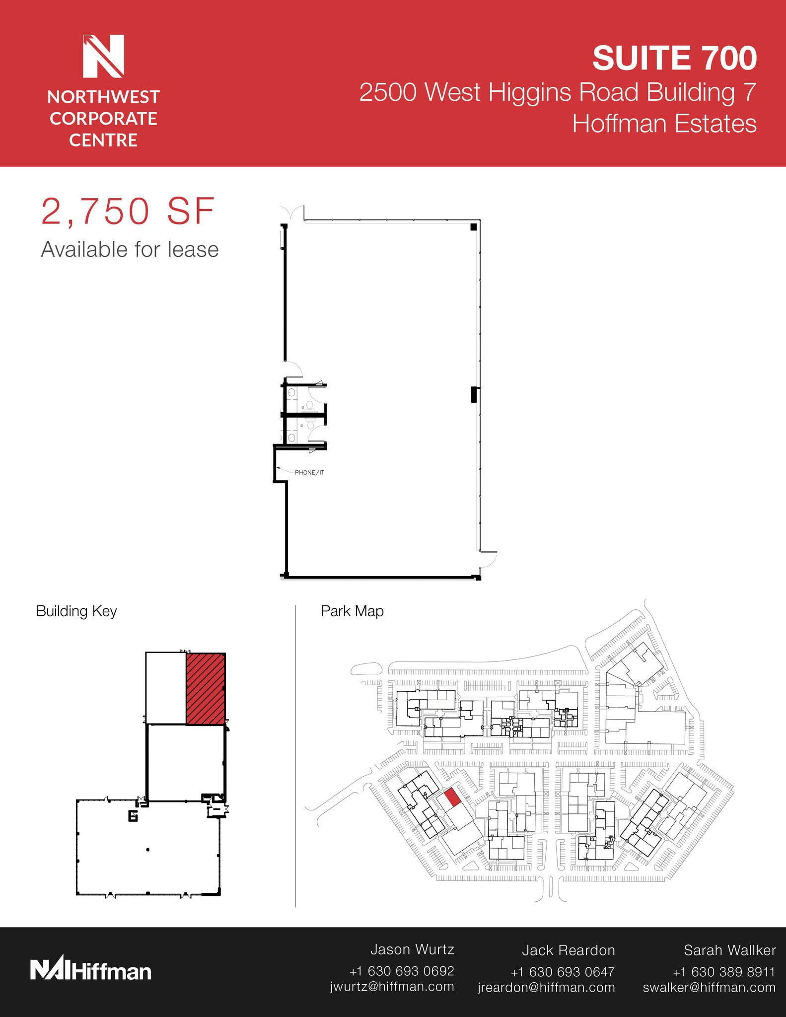 2500 W Higgins Rd, Hoffman Estates, IL à louer Plan d’étage– Image 1 sur 1