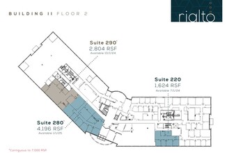 7500 Rialto Blvd, Austin, TX à louer Plan d’étage– Image 1 sur 1