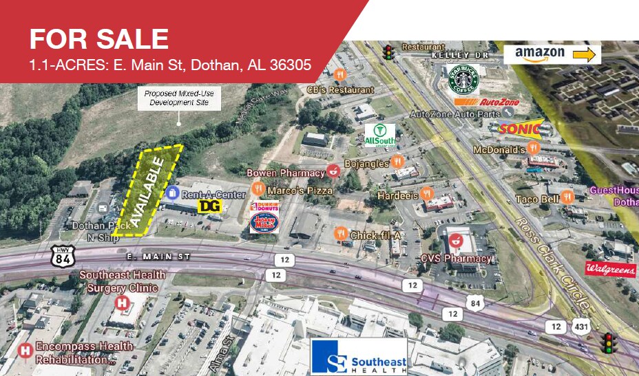 000 E. Main St, Dothan, AL à vendre - Aérien – Image 2 sur 3