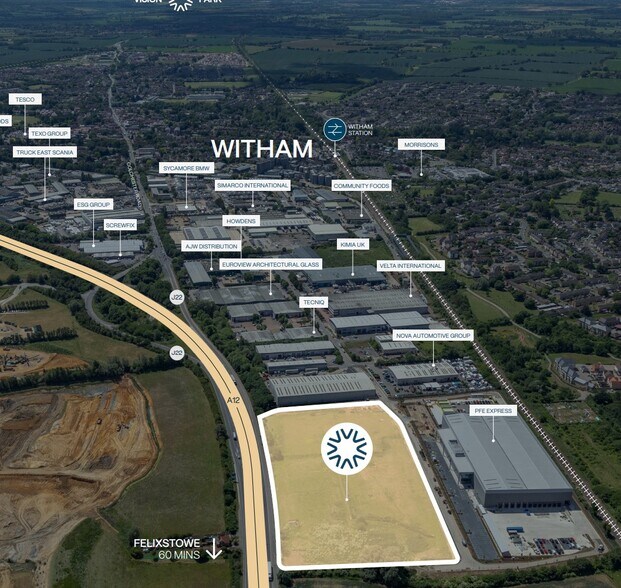 Albert Way, Witham à louer - Aérien – Image 2 sur 4