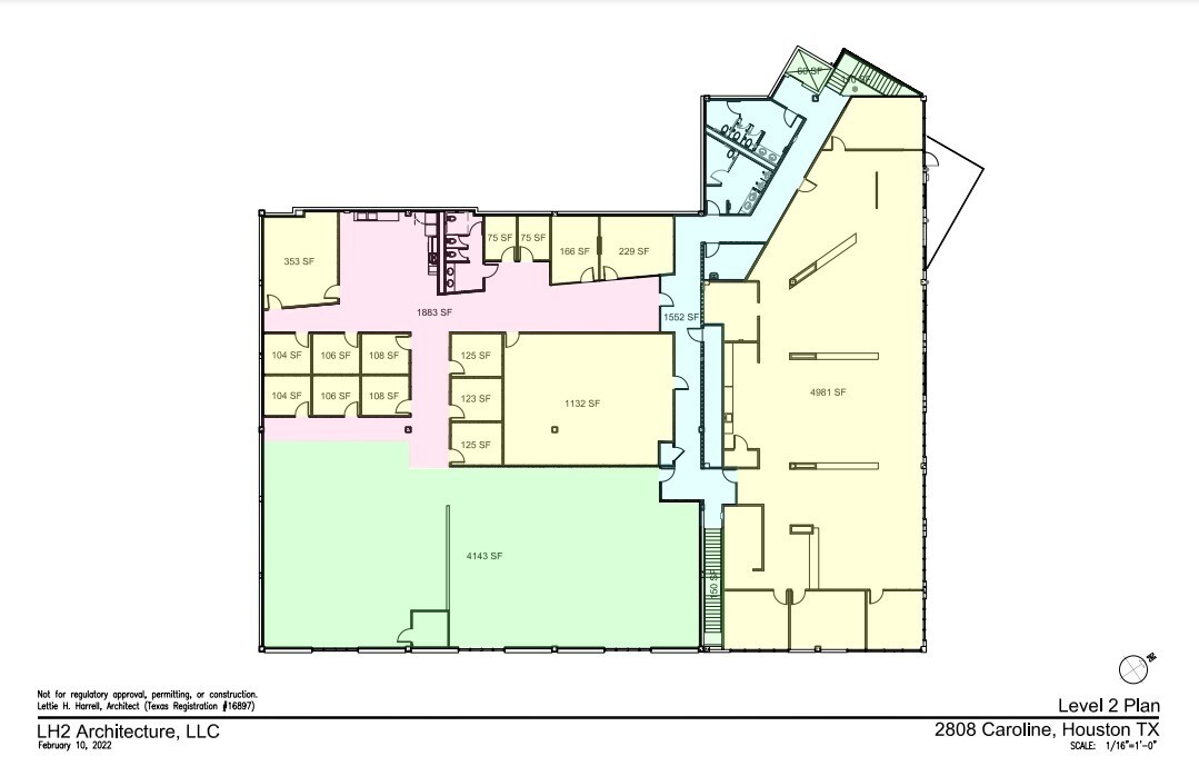 2808 Caroline St, Houston, TX à louer Plan d’étage– Image 1 sur 2