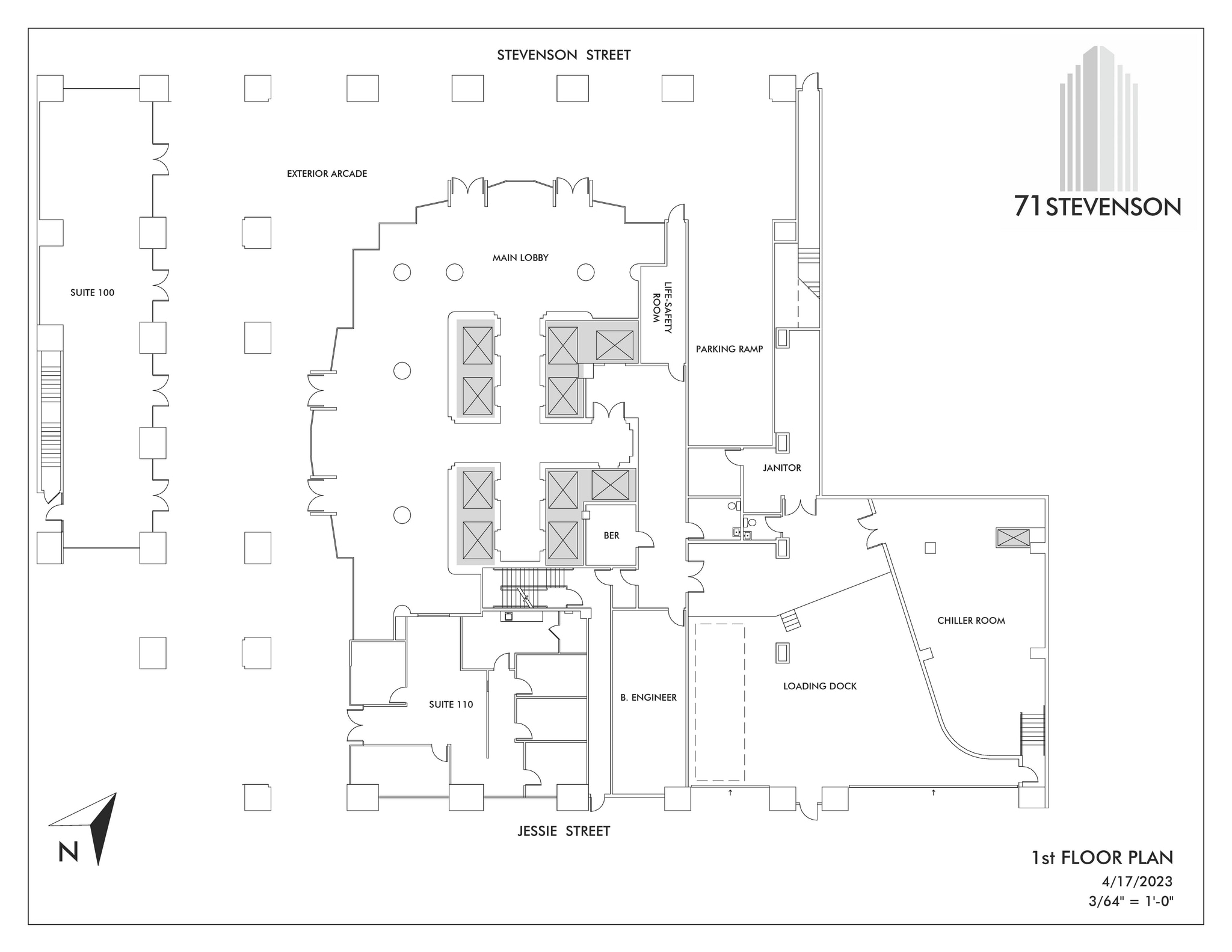 71 Stevenson St, San Francisco, CA à louer Plan d’étage– Image 1 sur 1