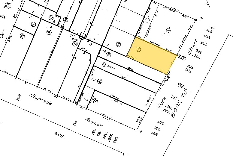 1353-1355 Park St, Alameda, CA à louer - Plan cadastral – Image 2 sur 4