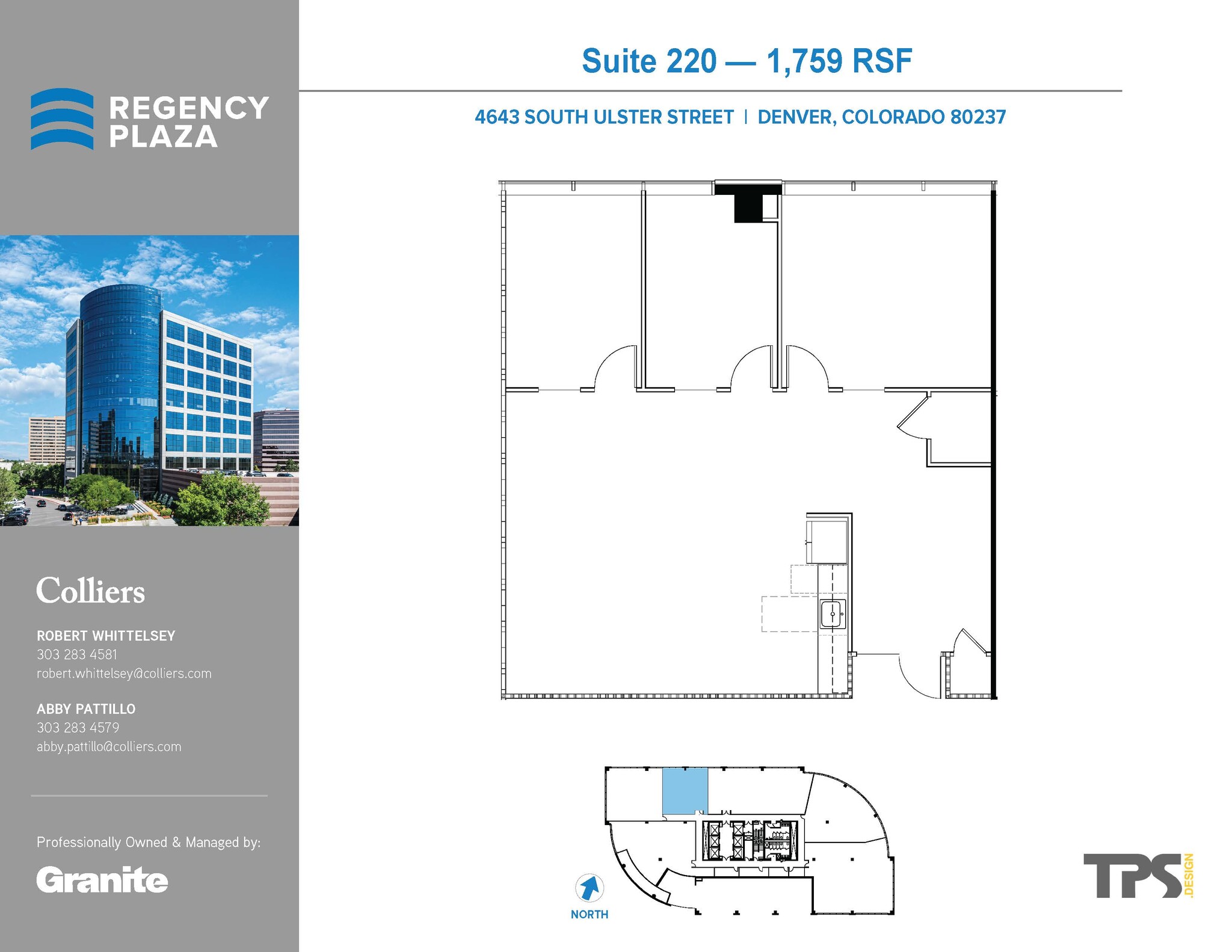 4643 S Ulster St, Denver, CO à louer Plan d’étage– Image 1 sur 2