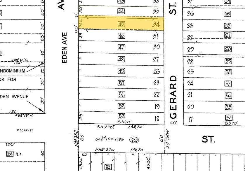 2614 Eden Ave, Cincinnati, OH à vendre - Plan cadastral – Image 2 sur 2