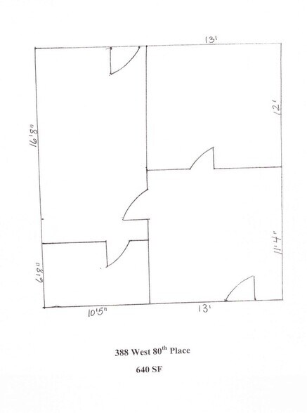 388-398 W 80th Pl, Merrillville, IN à louer - Plan d’étage – Image 2 sur 2