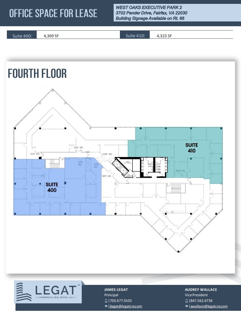 3702 Pender Dr, Fairfax, VA à louer Plan d’étage– Image 1 sur 1