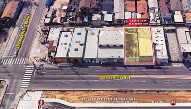 1420-1424 W Slauson Ave, Los Angeles, CA - VUE AÉRIENNE  vue de carte