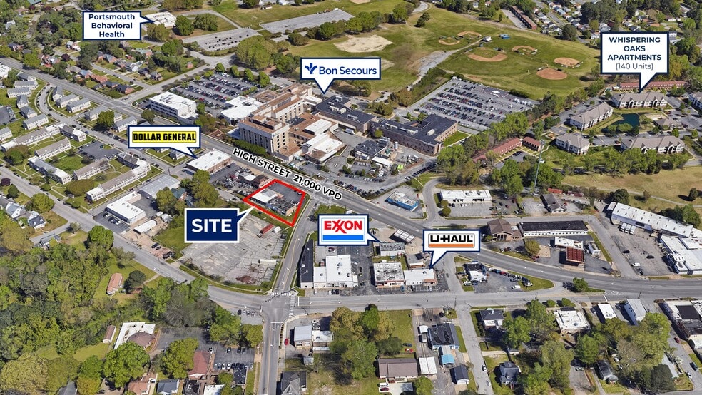 3601-3605 High St, Portsmouth, VA à vendre - Aérien – Image 2 sur 9