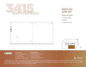 3415 S Sepulveda Blvd, Los Angeles, CA à louer Plan d’étage– Image 1 sur 1