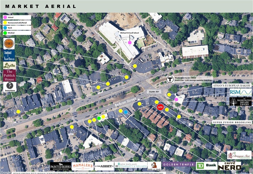 706 Washington St, Brookline, MA à louer - Aérien – Image 3 sur 3