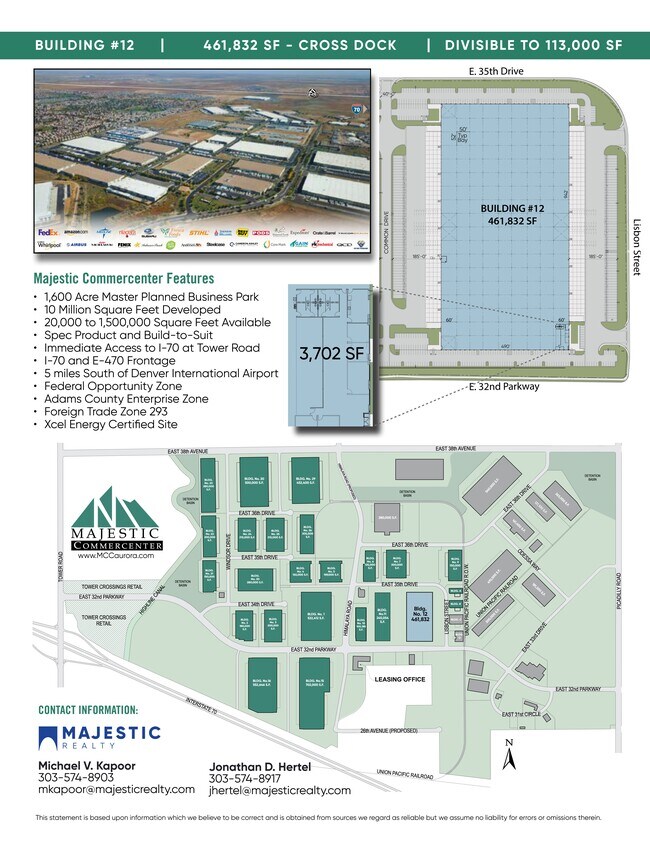 Plus de détails pour 20600 E 35th Dr, Aurora, CO - Industriel/Logistique à louer
