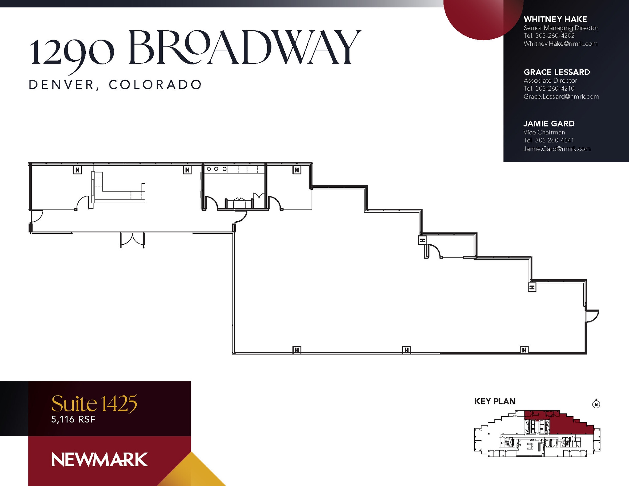 1290 Broadway, Denver, CO à louer Plan d’étage– Image 1 sur 1