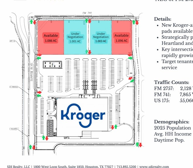 NEC of FM 2757 & FM 741, Crandall, TX à louer - Plan de site – Image 3 sur 4
