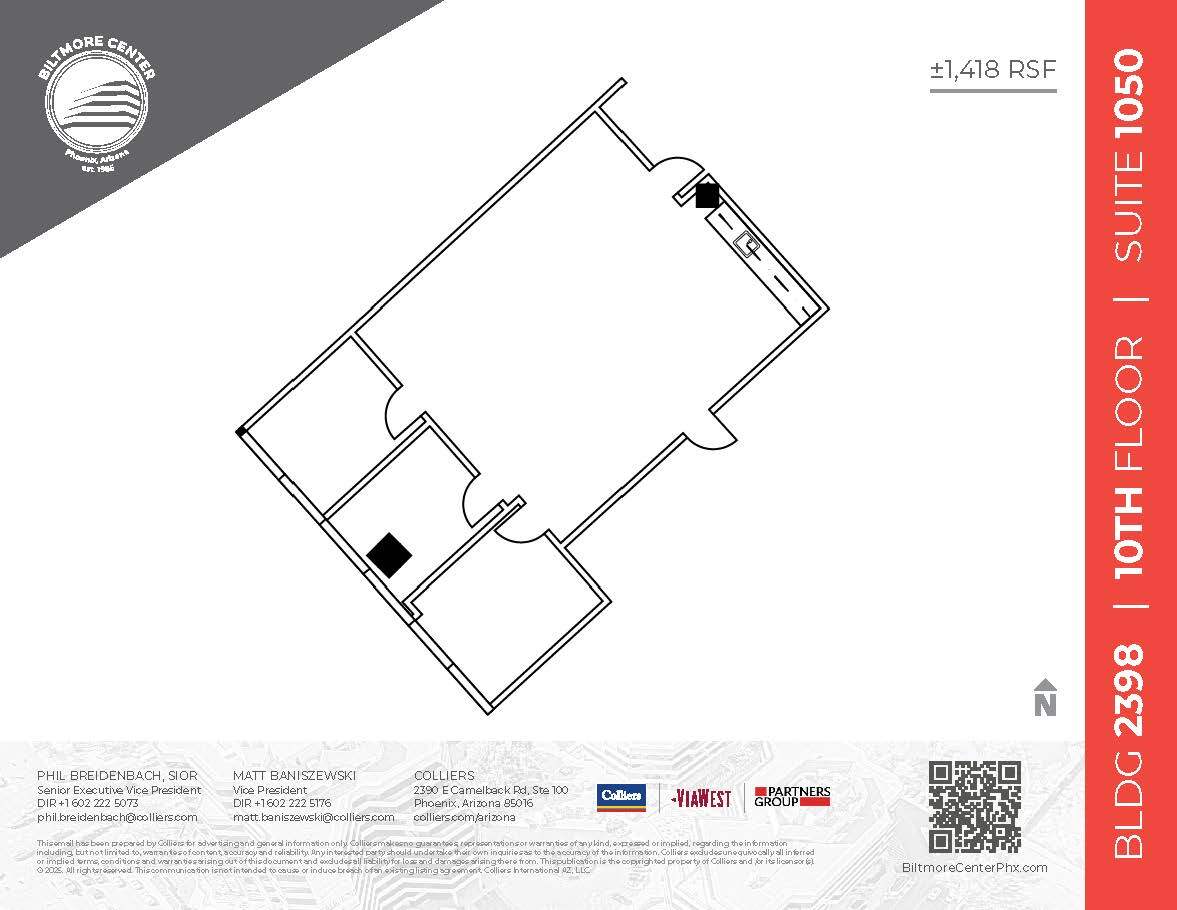 2398 E Camelback Rd, Phoenix, AZ à louer Plan d’étage– Image 1 sur 2