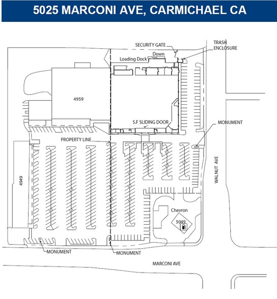 5025 Marconi Ave, Carmichael, CA à louer - Plan de site – Image 3 sur 3