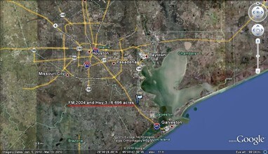 HWY 3 & FM 2004, Texas City, TX - VUE AÉRIENNE  vue de carte