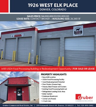 Plus de détails pour 1926 W Elk Pl, Denver, CO - Industriel/Logistique à vendre