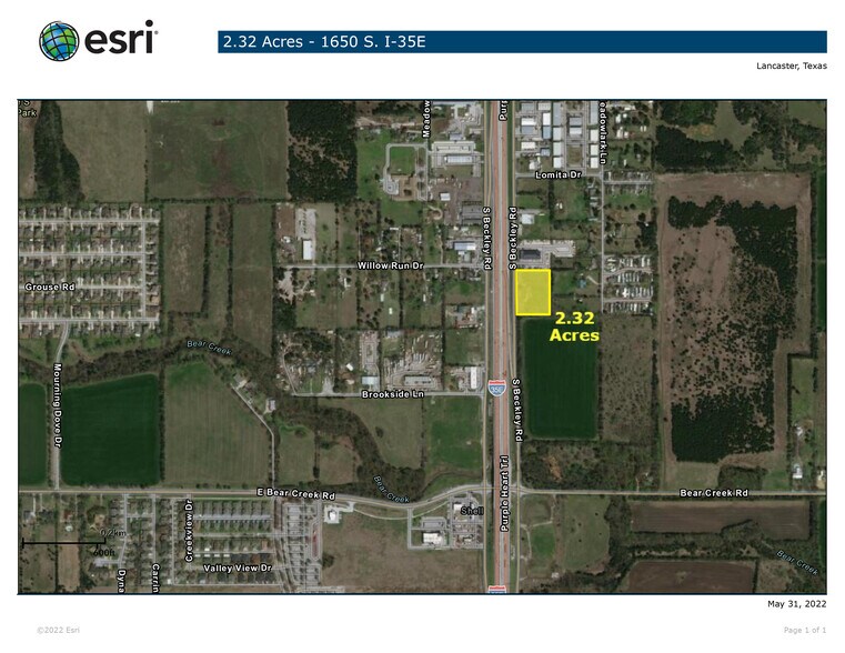 I-35E, Lancaster, TX à vendre - Aérien – Image 2 sur 3