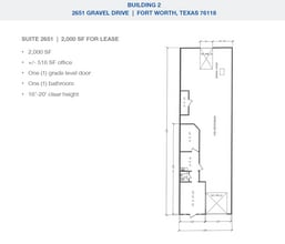 2501-2519 Gravel Dr, Fort Worth, TX à louer Plan d’étage– Image 1 sur 1
