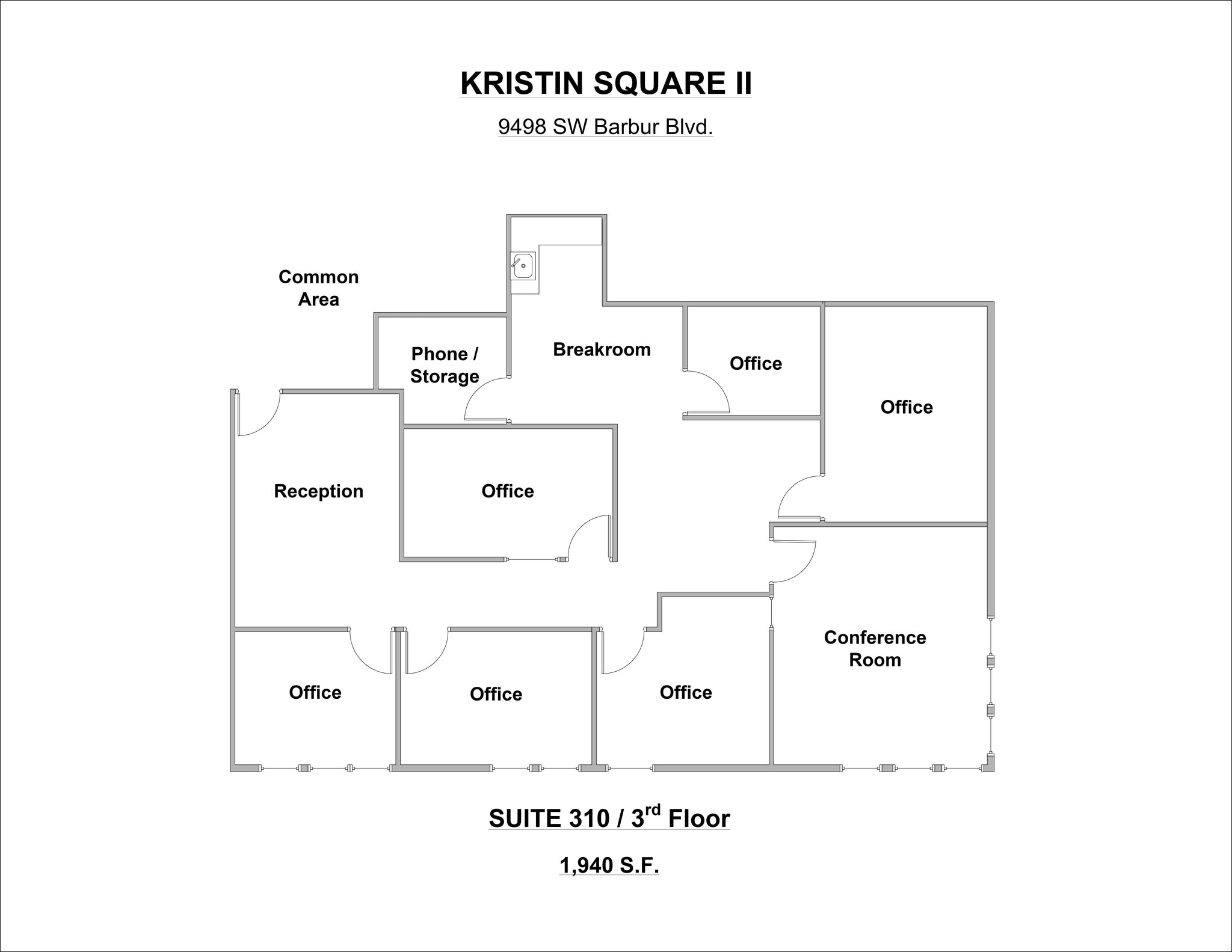 9500 SW Barbur Blvd, Portland, OR à louer Plan de site– Image 1 sur 1