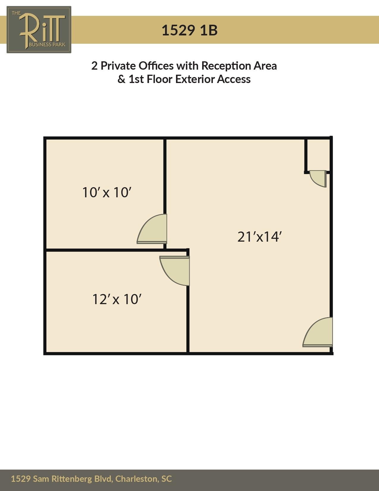 1525 Sam Rittenberg Blvd, Charleston, SC à louer Plan d’étage– Image 1 sur 15