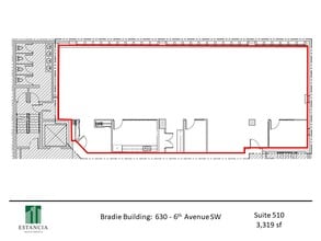 630 6th Ave SW, Calgary, AB à louer Plan d’étage– Image 1 sur 5