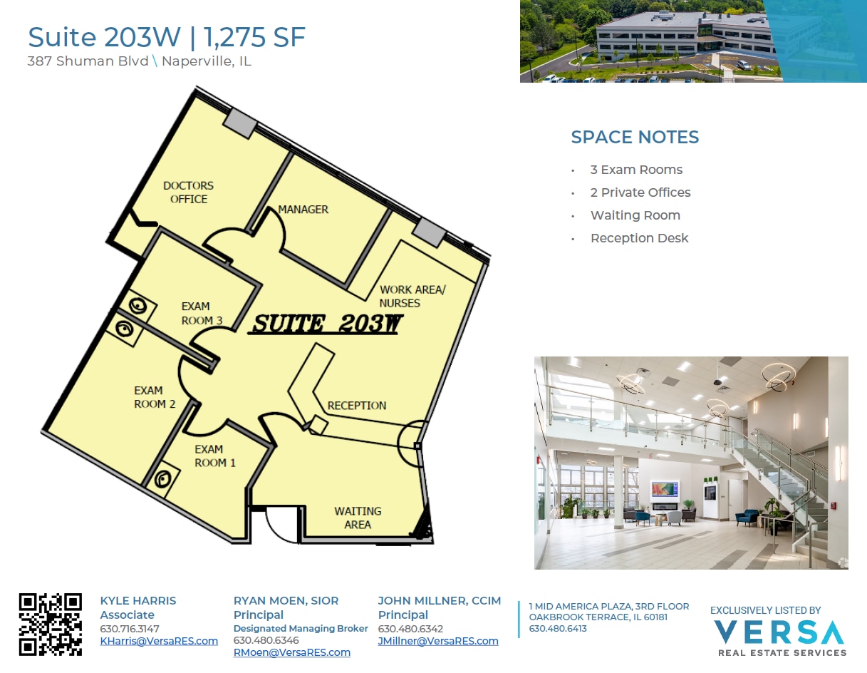 387 Shuman Blvd, Naperville, IL à louer Plan d’étage– Image 1 sur 1