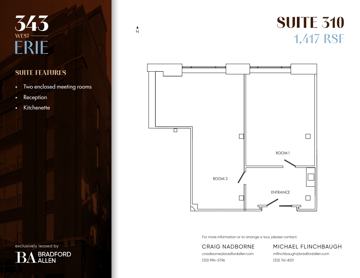 343 W Erie St, Chicago, IL à louer Plan d’étage– Image 1 sur 5