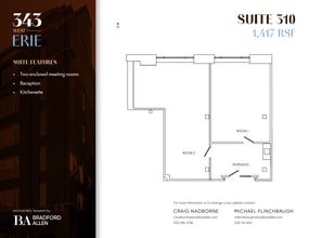 343 W Erie St, Chicago, IL à louer Plan d’étage– Image 1 sur 5
