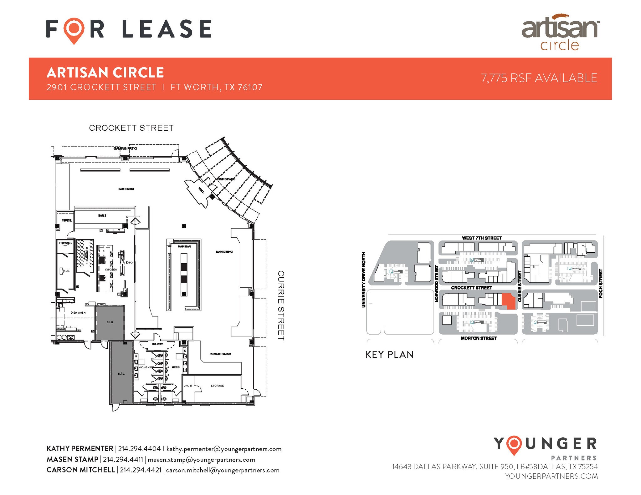 2973 W 7th St, Fort Worth, TX à louer Plan d’étage– Image 1 sur 2
