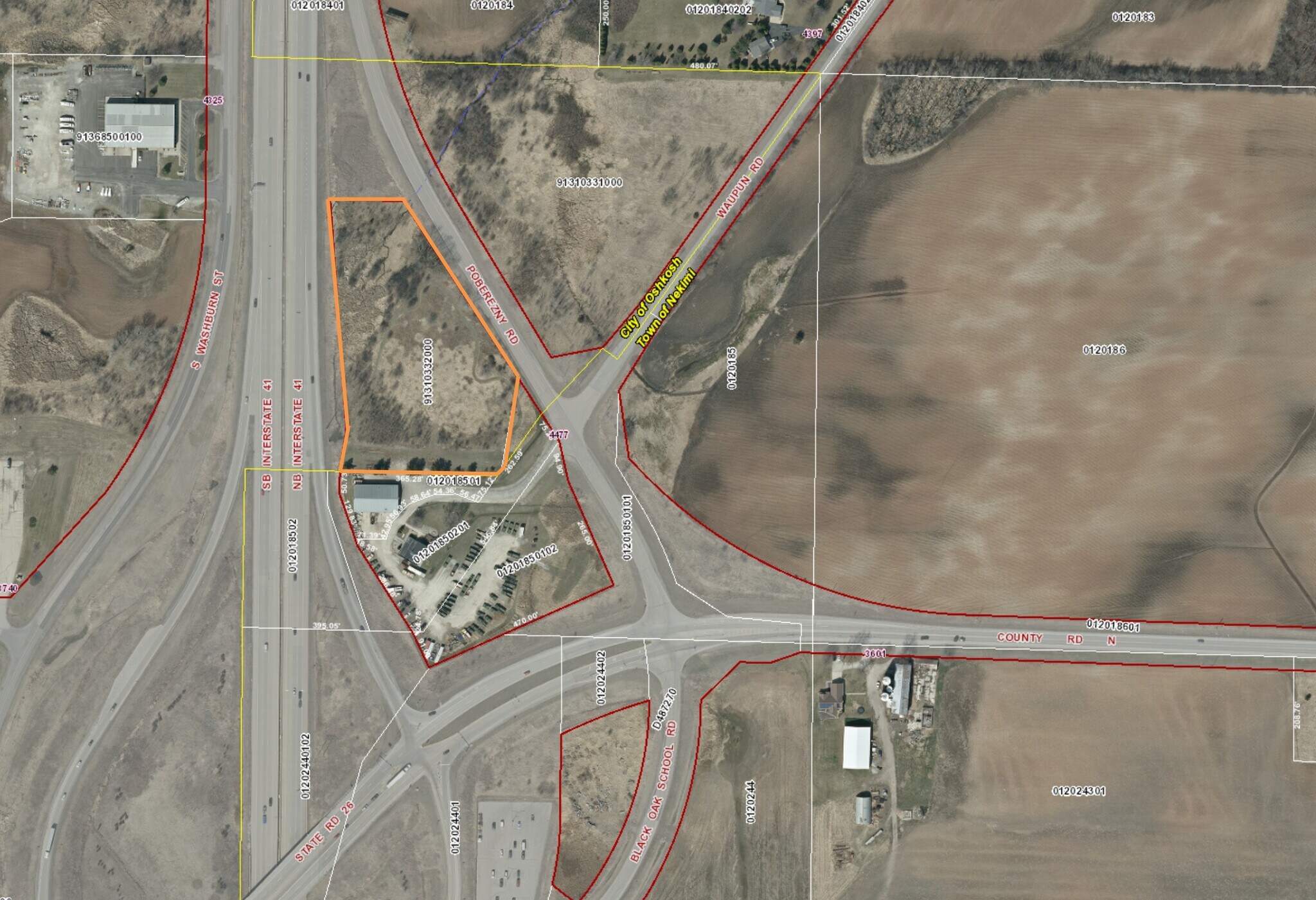 4501 Poberezny rd, Oshkosh, WI à vendre Plan cadastral– Image 1 sur 2