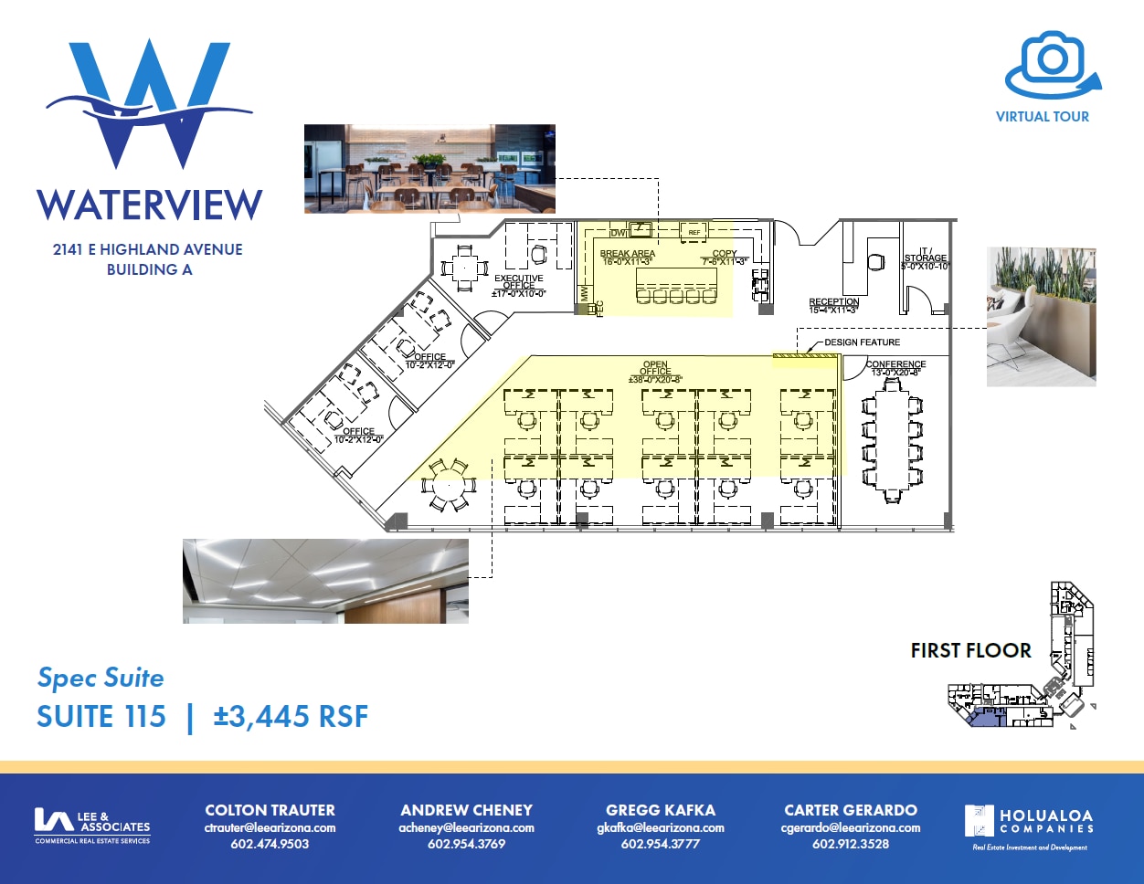 2141 E Highland Ave, Phoenix, AZ à louer Plan d’étage– Image 1 sur 1