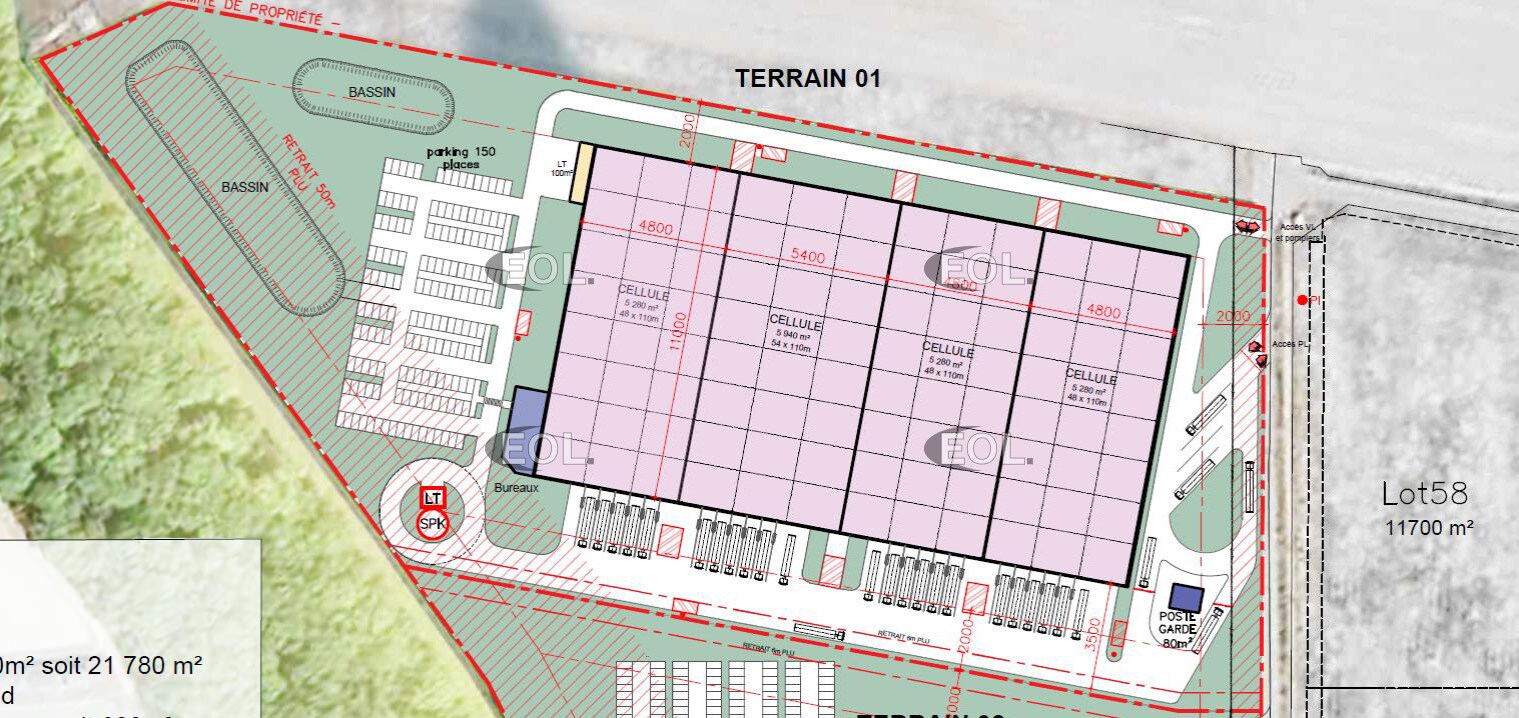 Industriel/Logistique dans Isles-sur-Suippe à louer Plan de site– Image 1 sur 2