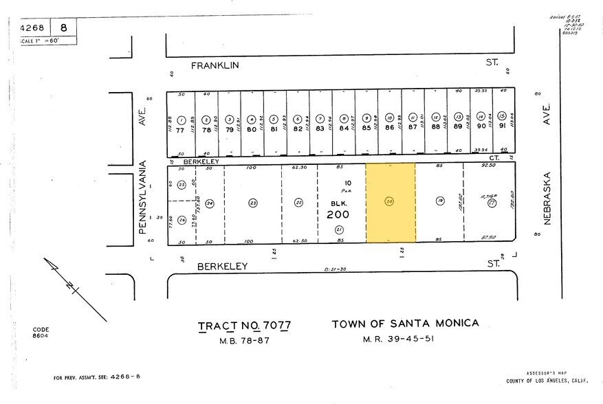 1735-1739 Berkeley St, Santa Monica, CA à louer - Plan cadastral – Image 2 sur 12