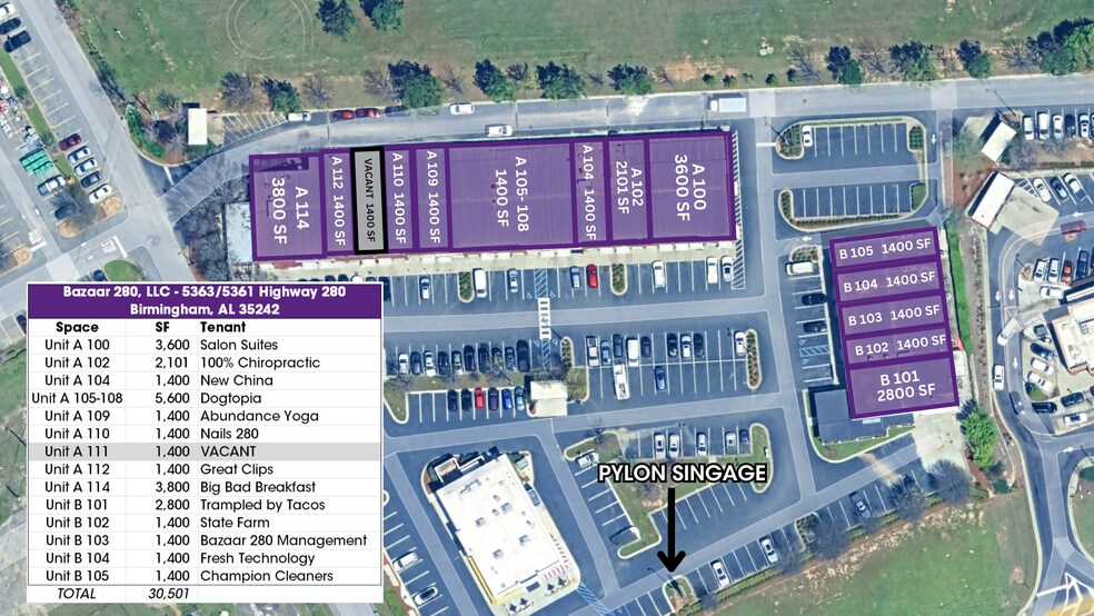 5361 Highway 280, Birmingham, AL à louer - Photo de l’immeuble – Image 2 sur 7