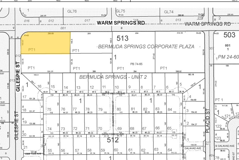 205 E Warm Springs Rd, Las Vegas, NV à louer - Plan cadastral – Image 2 sur 5