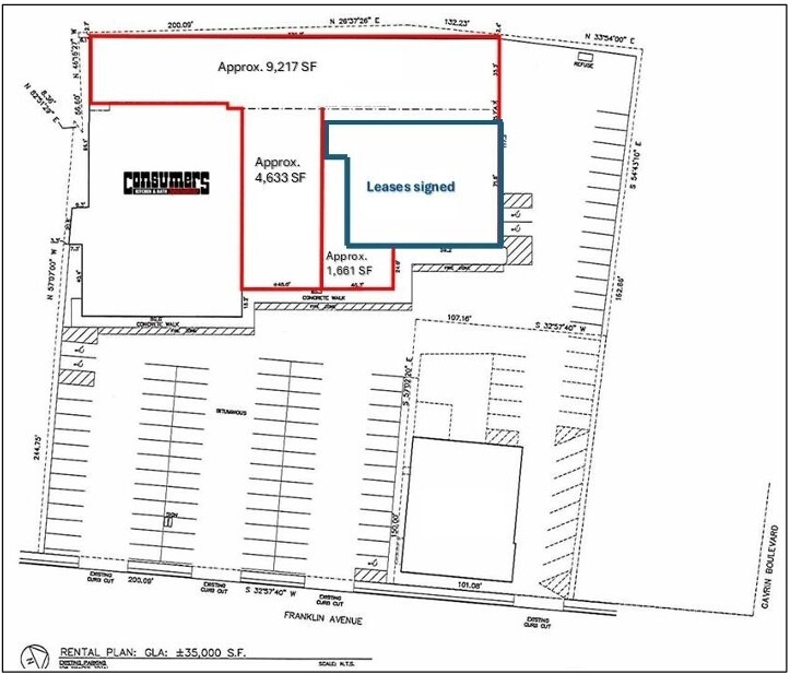 600 Franklin Ave, Franklin Square, NY à louer Plan de site– Image 1 sur 2