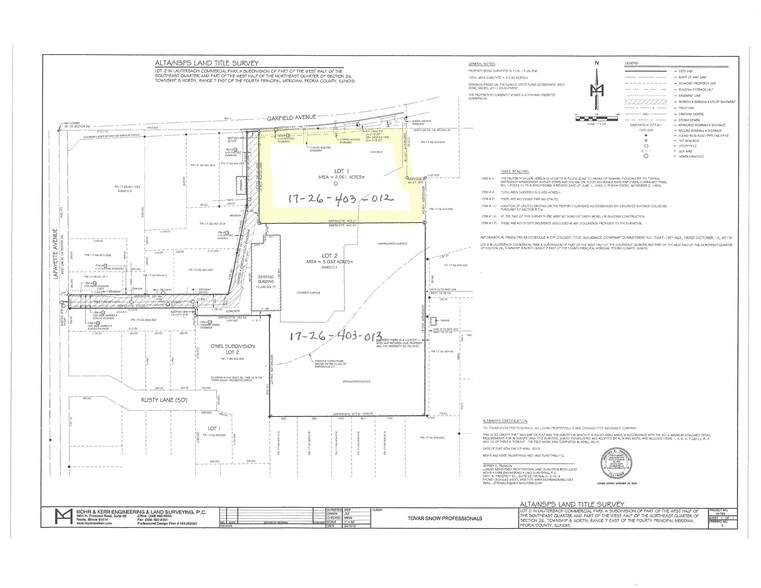 914 W Garfield Ave, Bartonville, IL à vendre - Plan de site – Image 3 sur 3