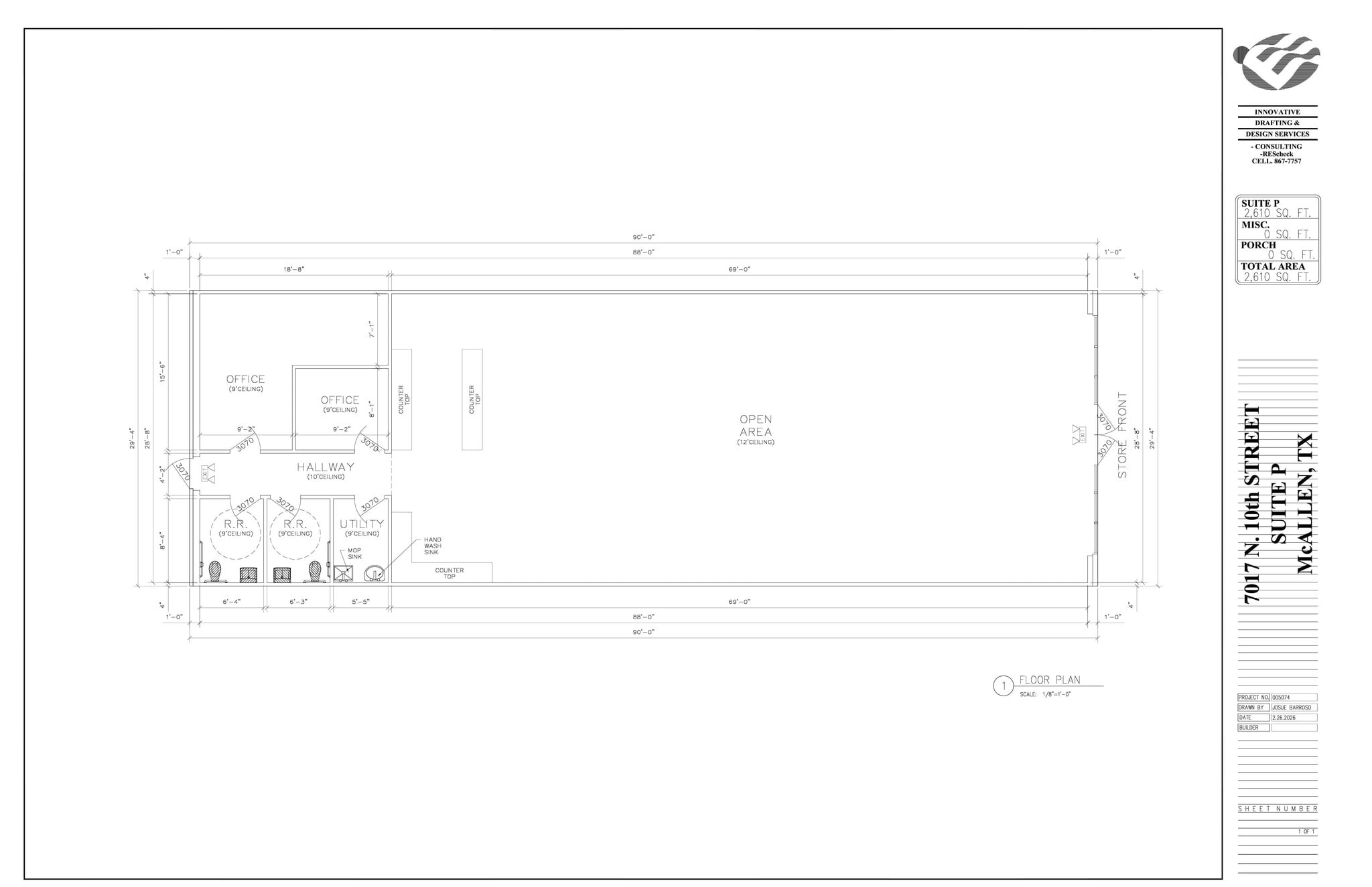 7017 N 10th St, McAllen, TX à louer Plan d’étage– Image 1 sur 1
