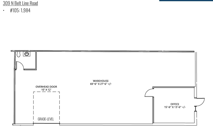 350 S Belt Line Rd, Irving, TX à louer Plan d’étage– Image 1 sur 1