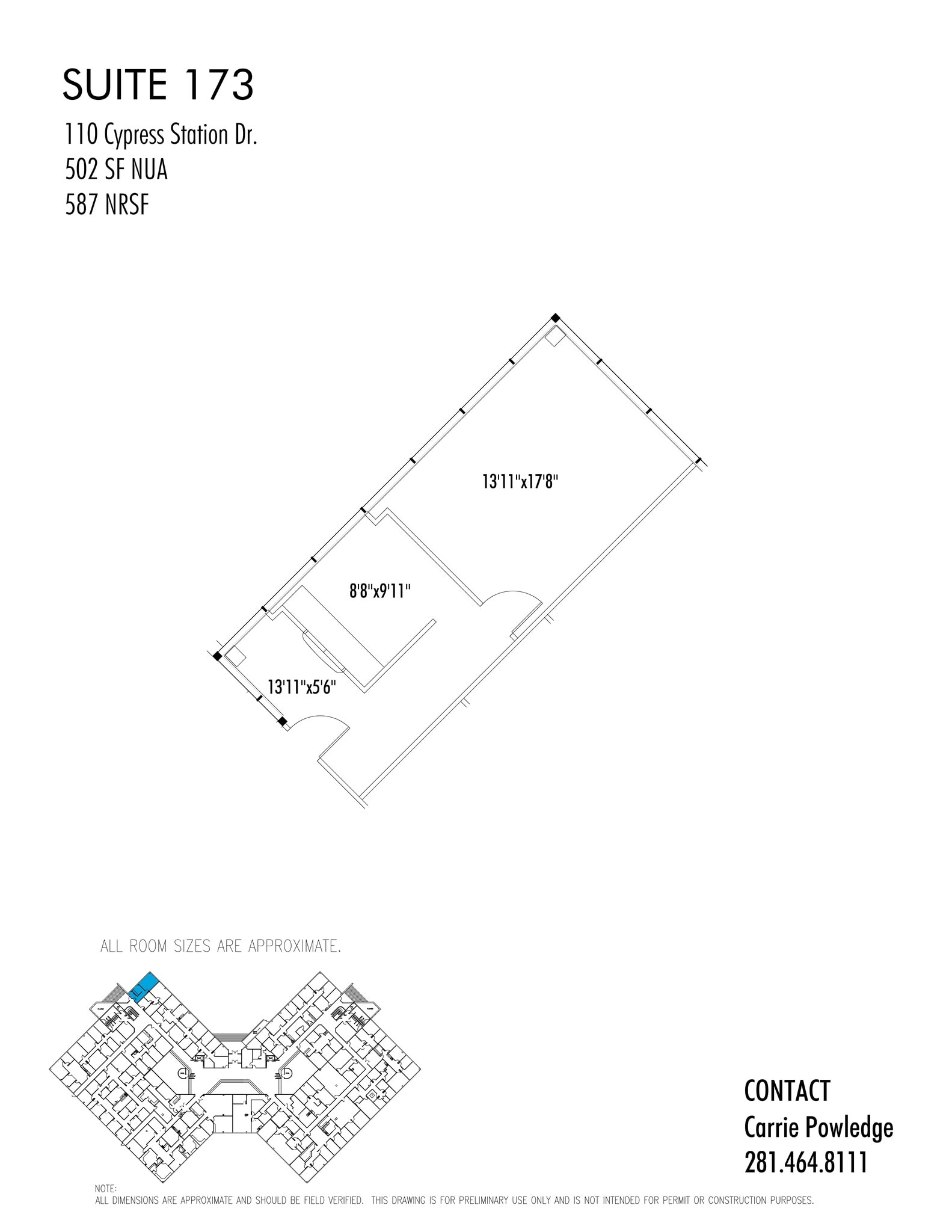 110-140 Cypress Station Dr, Houston, TX à louer Plan de site– Image 1 sur 1