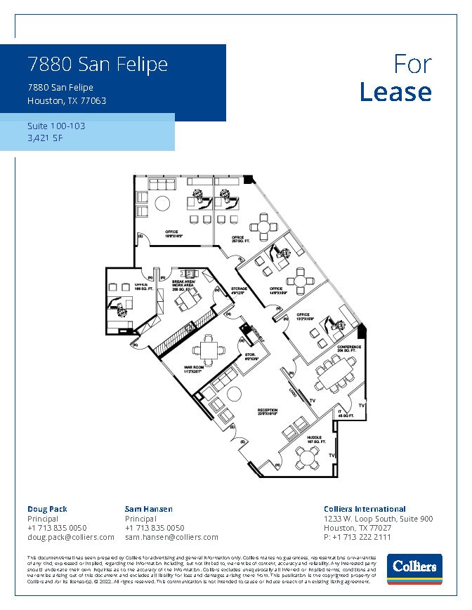7880 San Felipe St, Houston, TX à louer Plan d’étage– Image 1 sur 1